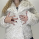 pelliccia foderata con bottoni luxe